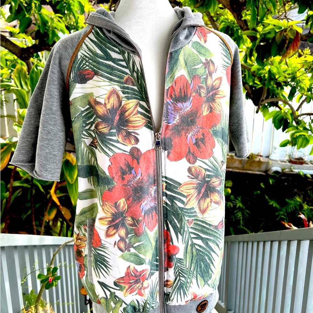 Open Man Tropical 🌴 Inspired Hooded Zipper Sweatshirt